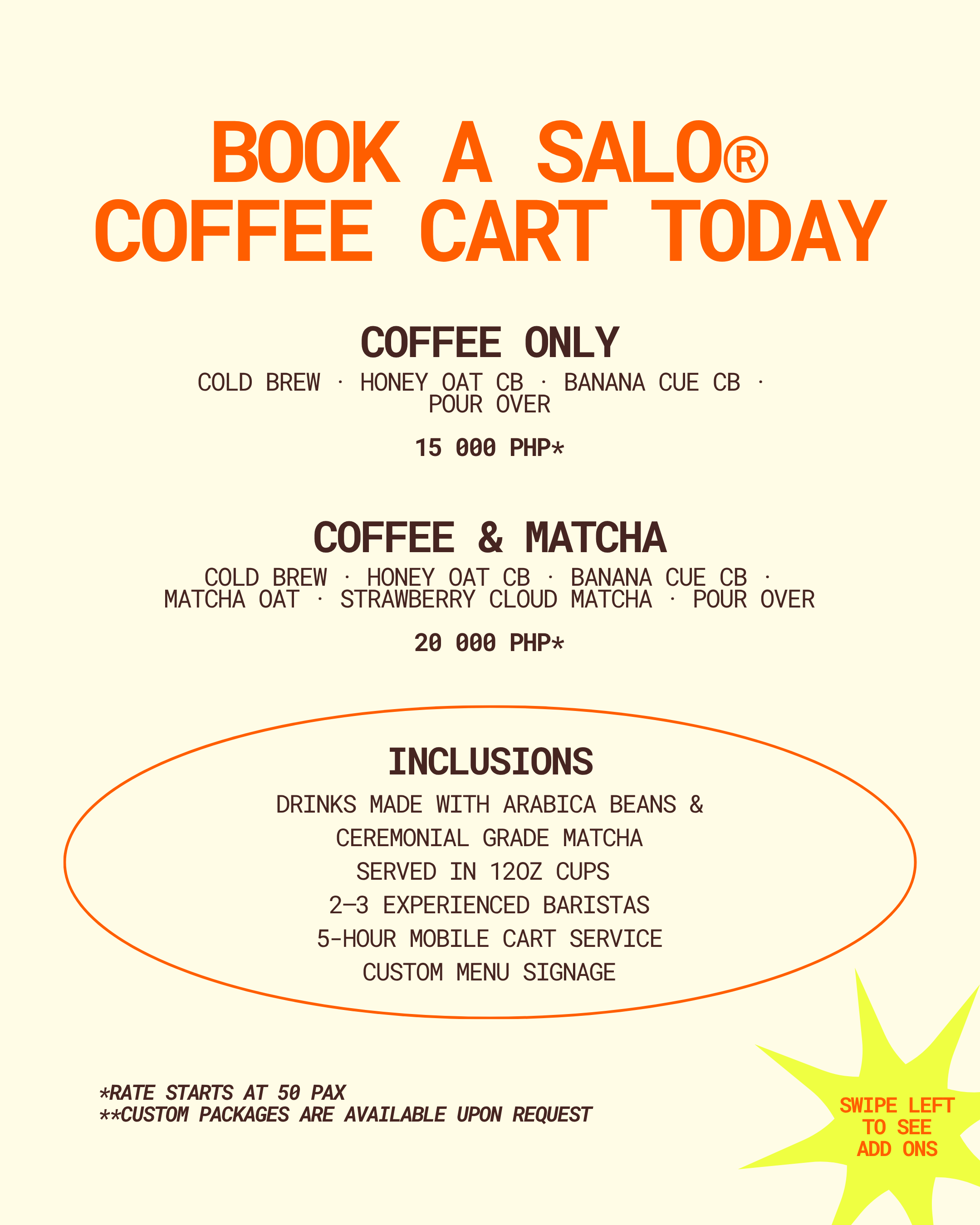 SALO® COFFEE CART