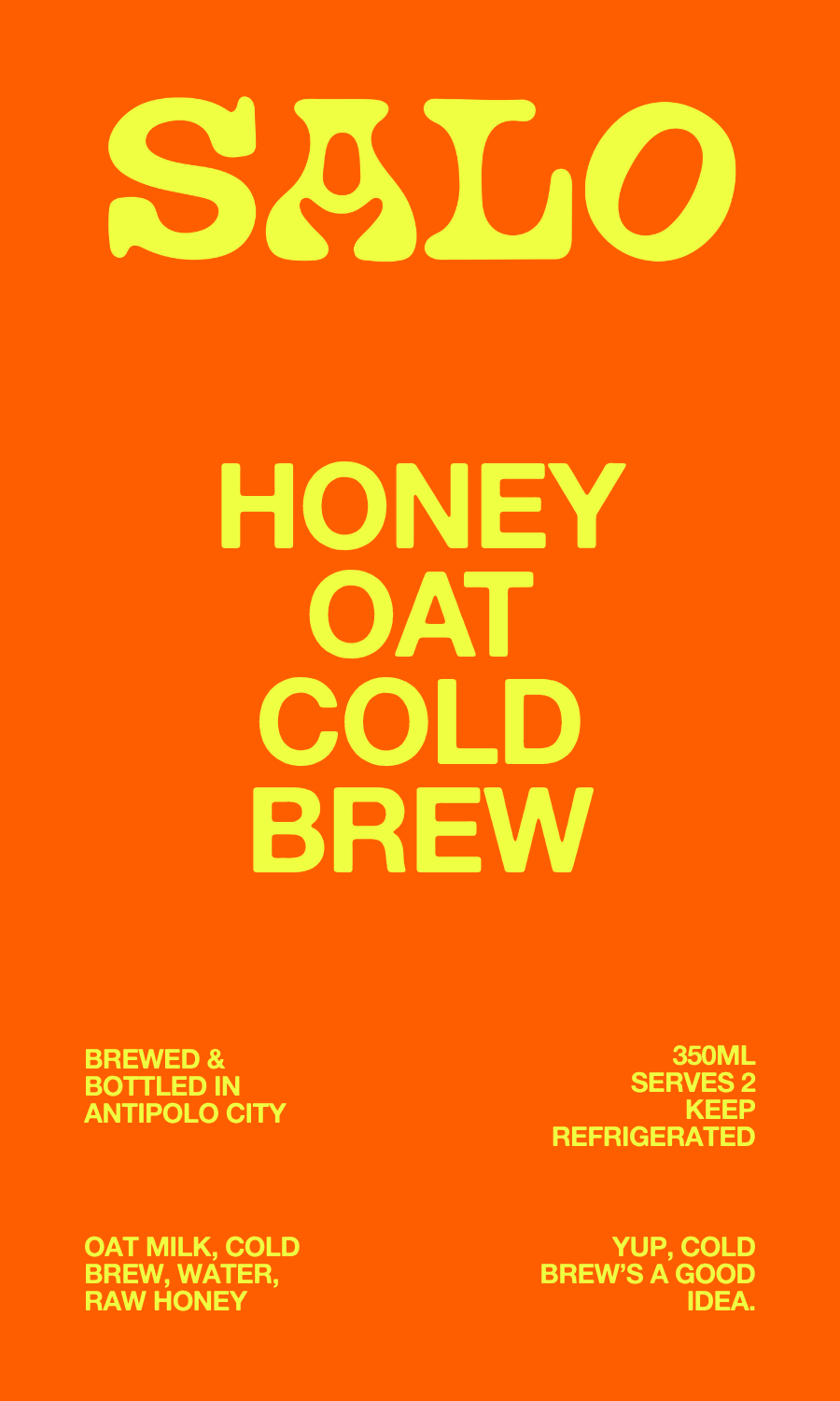 HONEY OAT COLD BREW (350ML)
